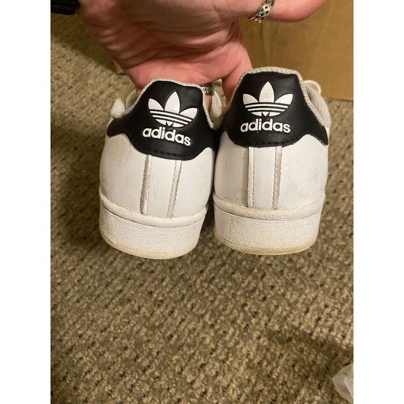 Adidas Originals Superstar Sneakers Size 7 Women, Cloud White And Core Black - F - Picture 4 of 6
